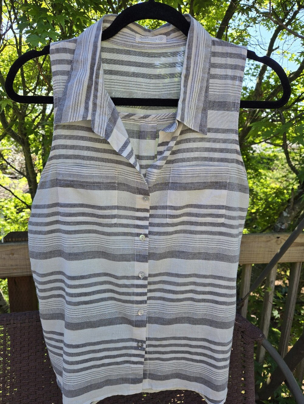 Just Living Sleeveless Cotton Top - S